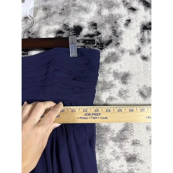 Ted Baker Dress Womens Size 1 Strapless Sleeveless Zip 100% Silk‎ Pleats - Picture 6 of 16